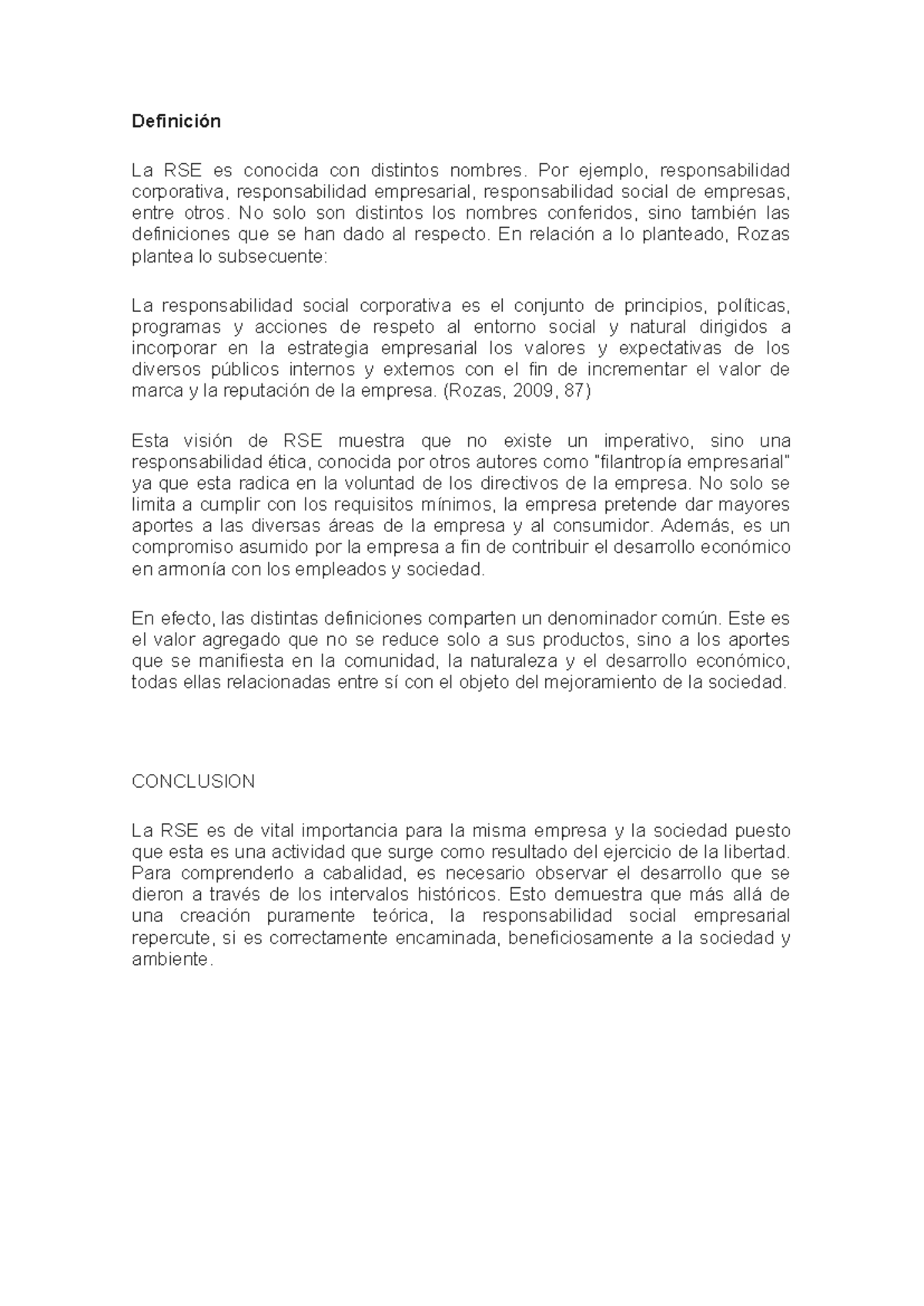Examen Final: Definición y Importancia de la RSE - Studocu