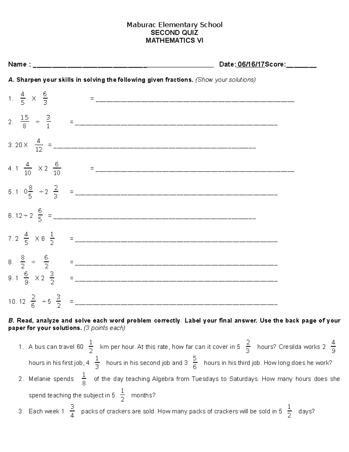 QE 4 AP 4 - Fourth Periodical Test in Araling Panlipunan 4 - Studocu