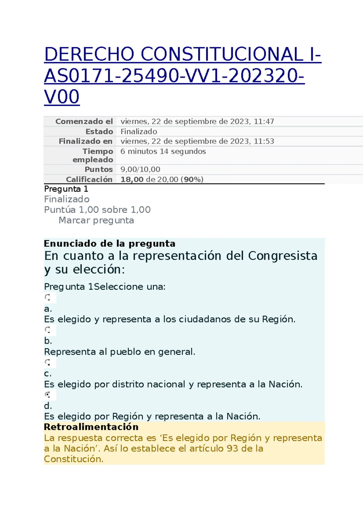 Consigna Evaluación Final - Derecho Constitucional I - Studocu