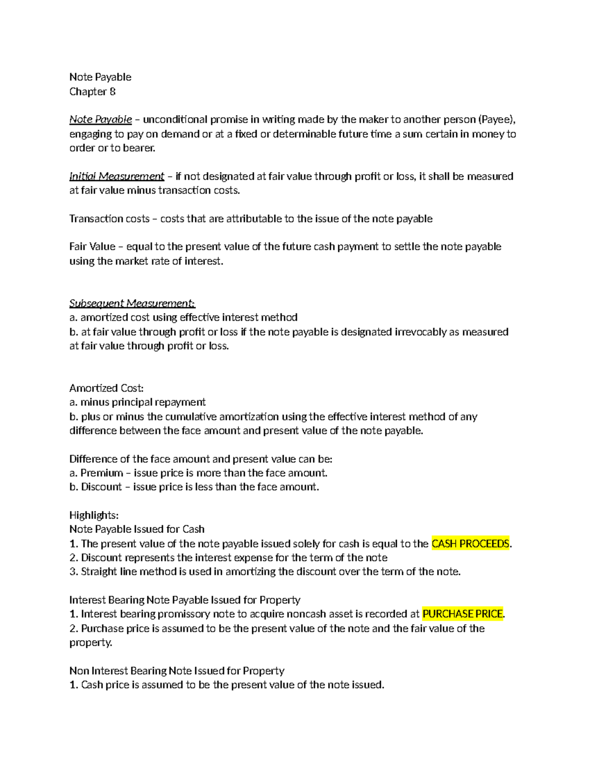 Chapter-8 Note-Payable - Note Payable Chapter 8 Note Payable ...