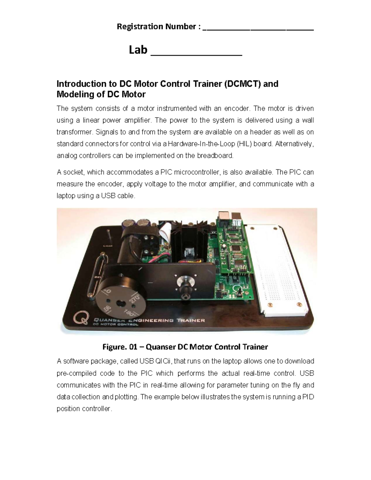 Lab 03: Introduction to DC Motor Control & Modeling (CS-I, Spring 2026 ...