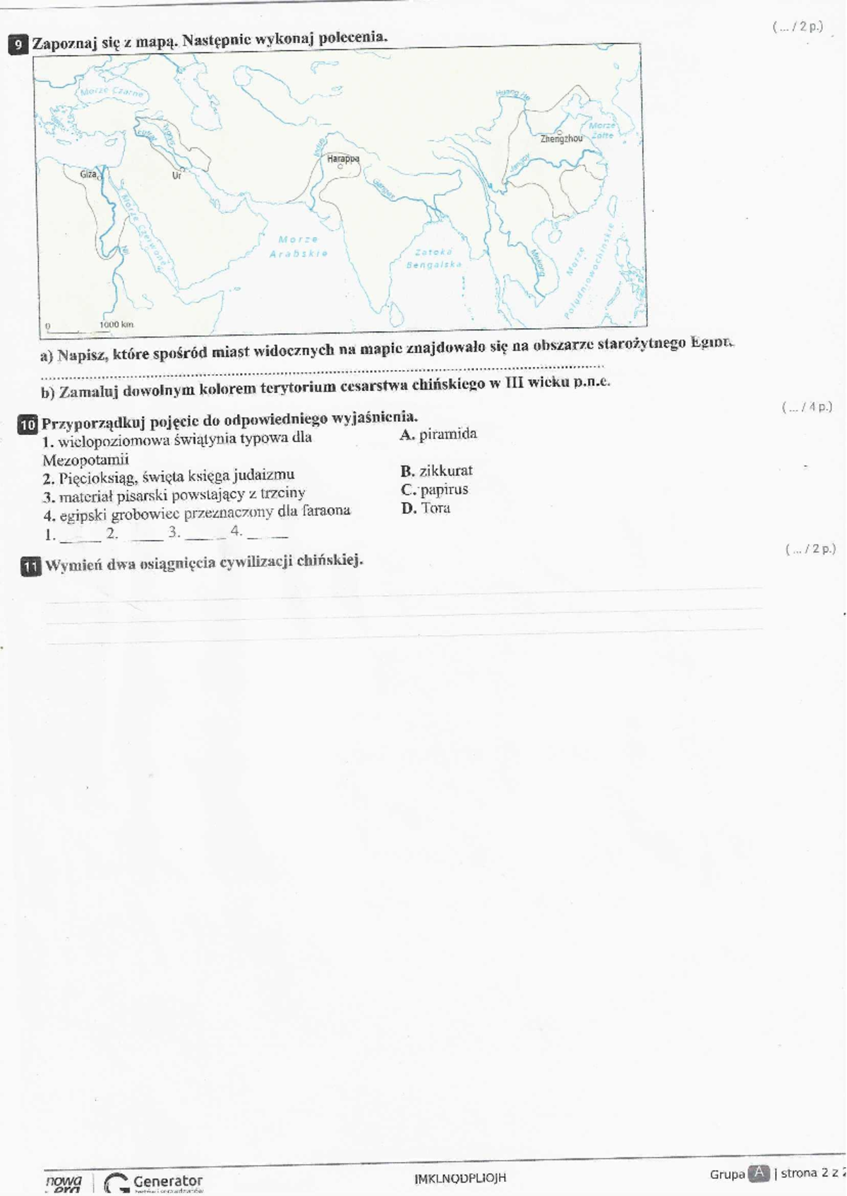 Pierwsze Cywilizacje Klasa 5 Sprawdzian Pdf www.studocu.com