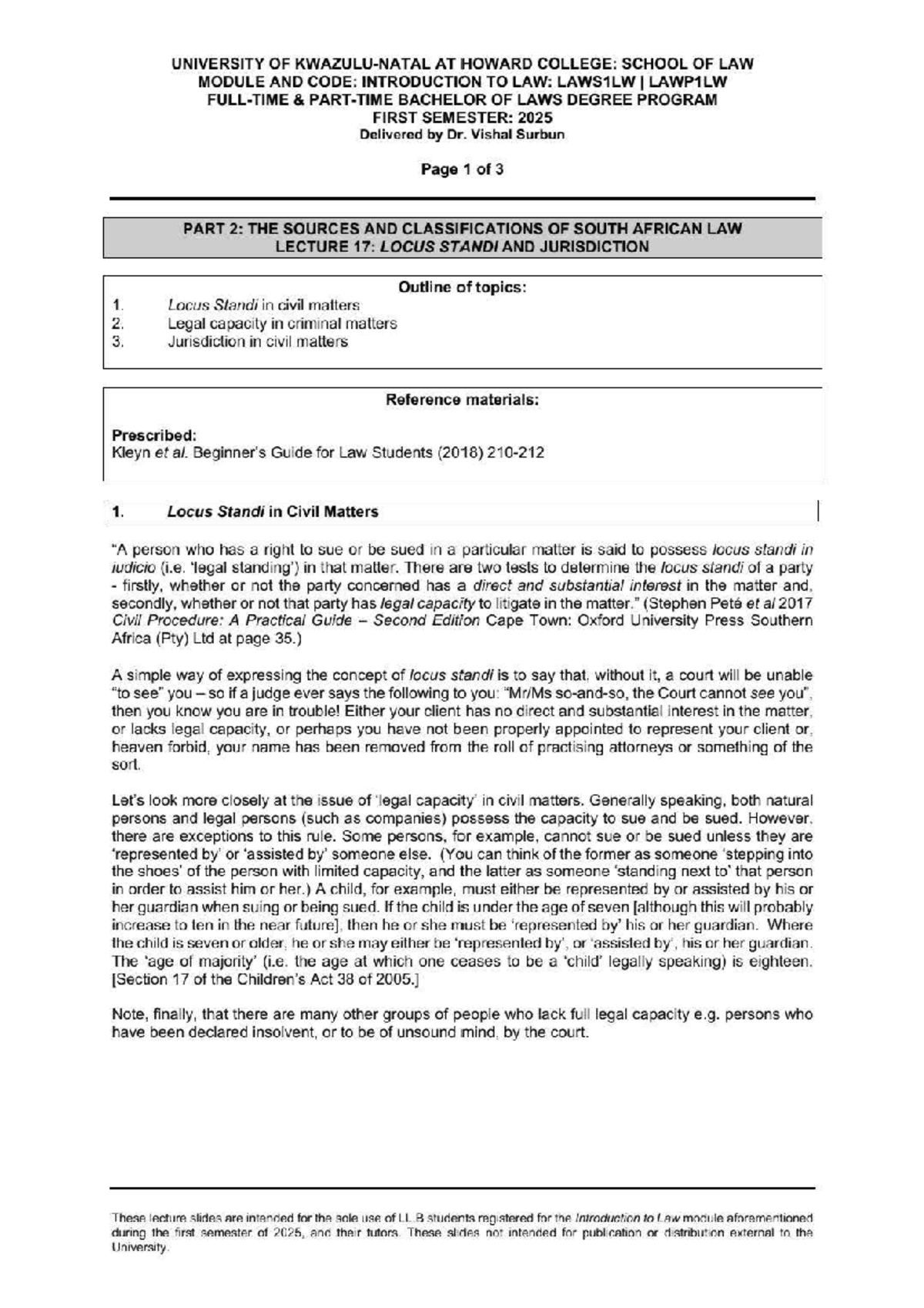 Final Exam Study Guide for LAWS1LW: Introduction to Law - Studocu