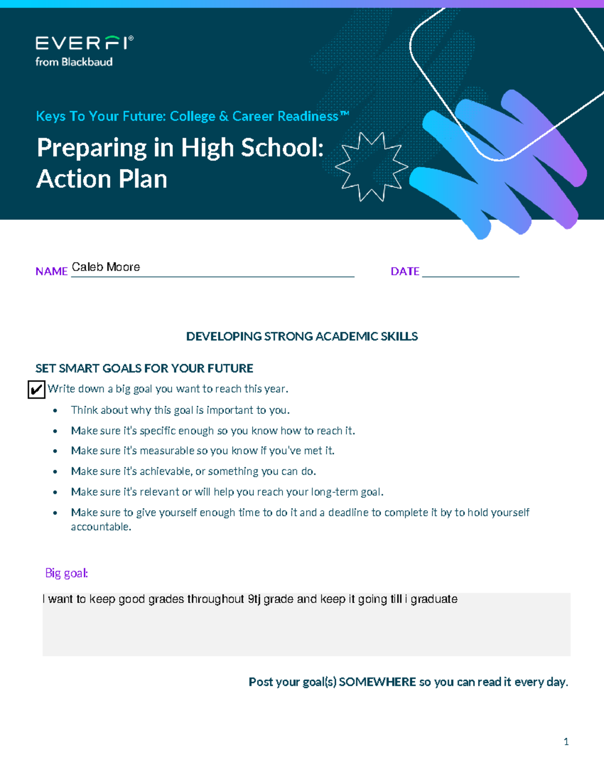 Summary of Academic Skills Development Action Plan for College ...