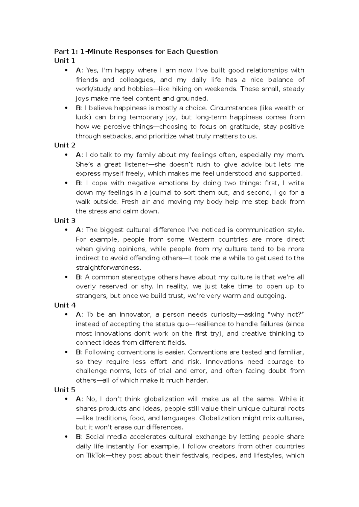 ST1 - Notes on Happiness, Communication, and Innovation - Studocu