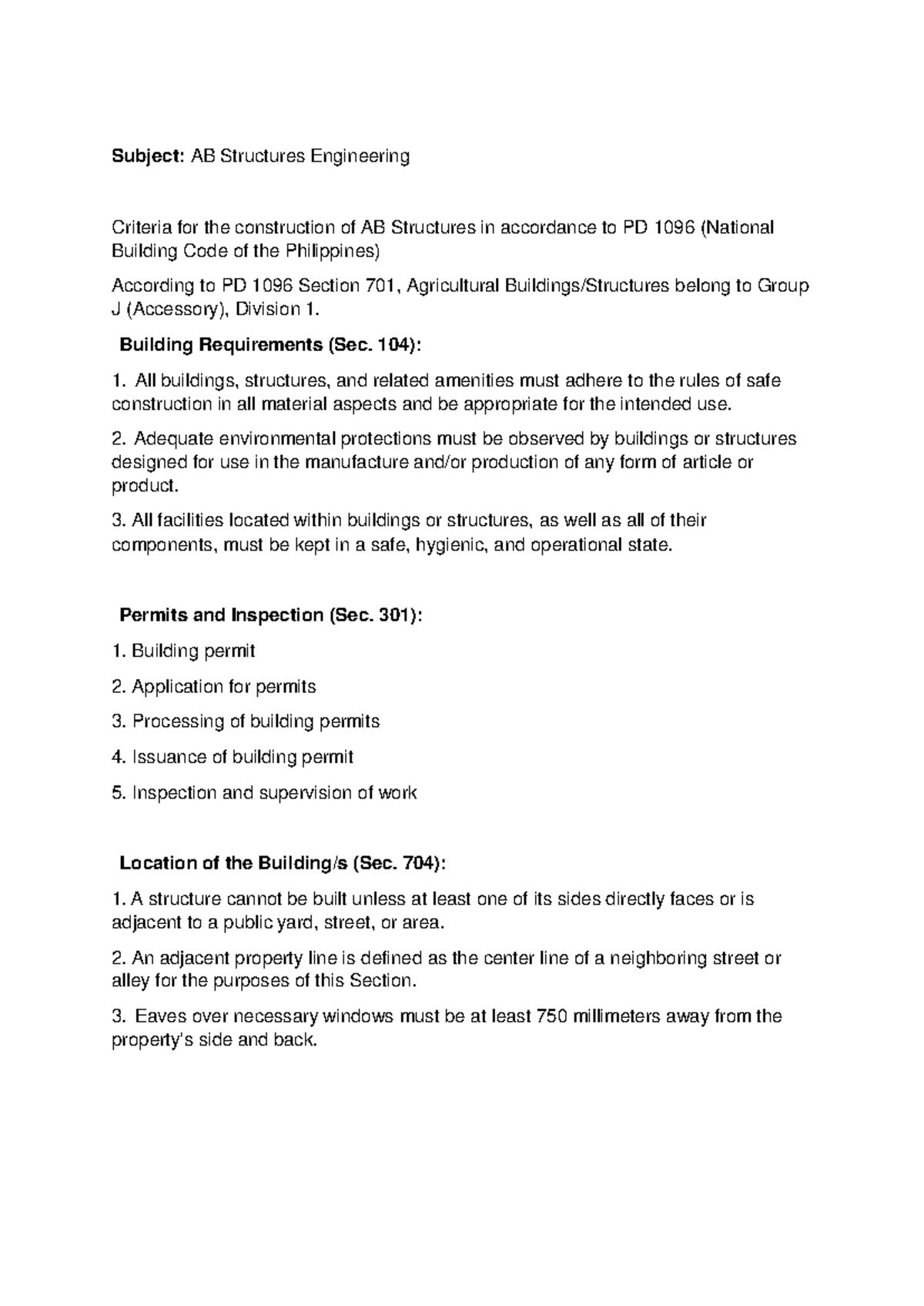 AB Structures Engg Design Criteria Assignment Overview and Guidelines ...