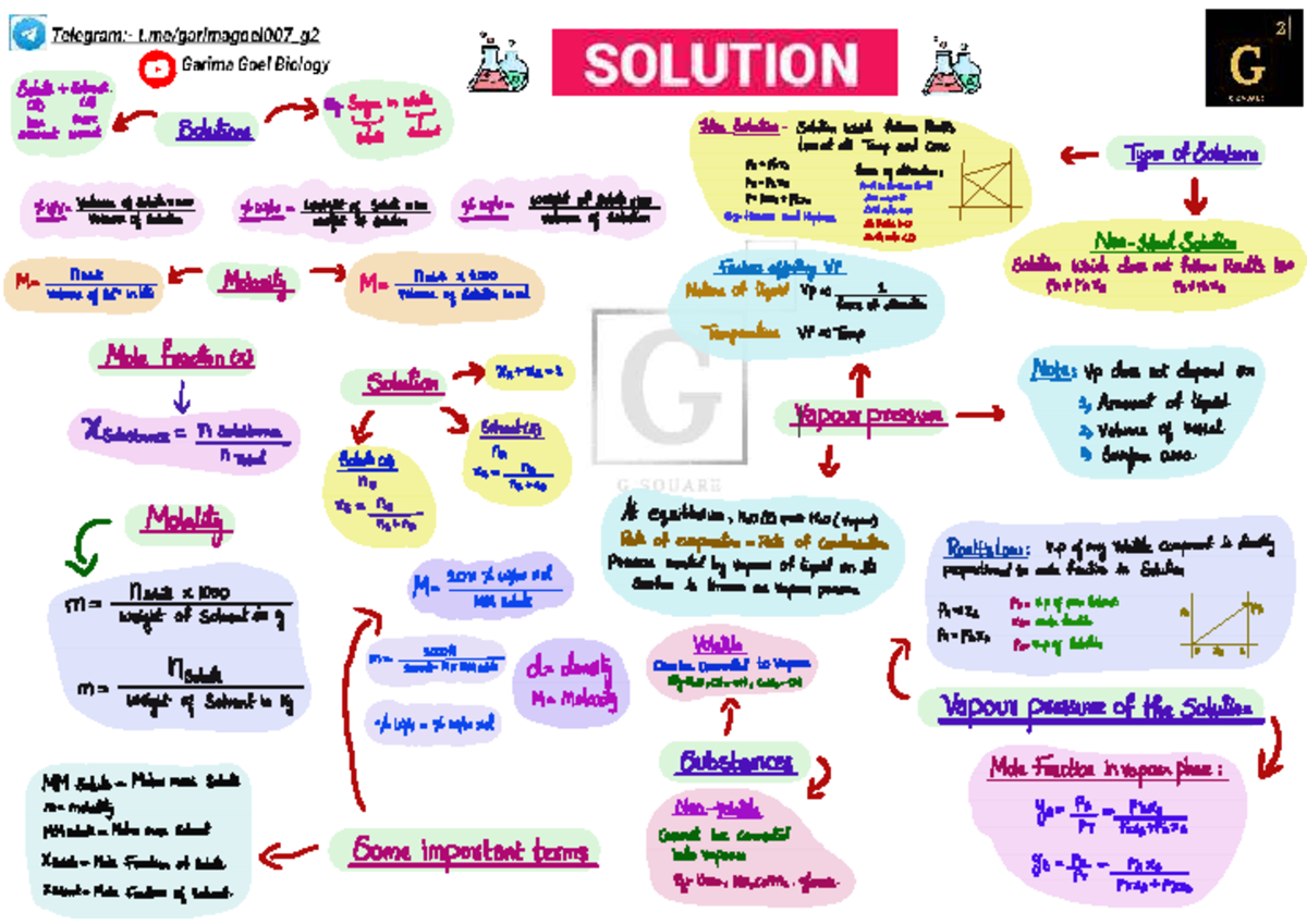 Biology 2 O: Mind Map of Solutions - Easy Learning Guide - Studocu