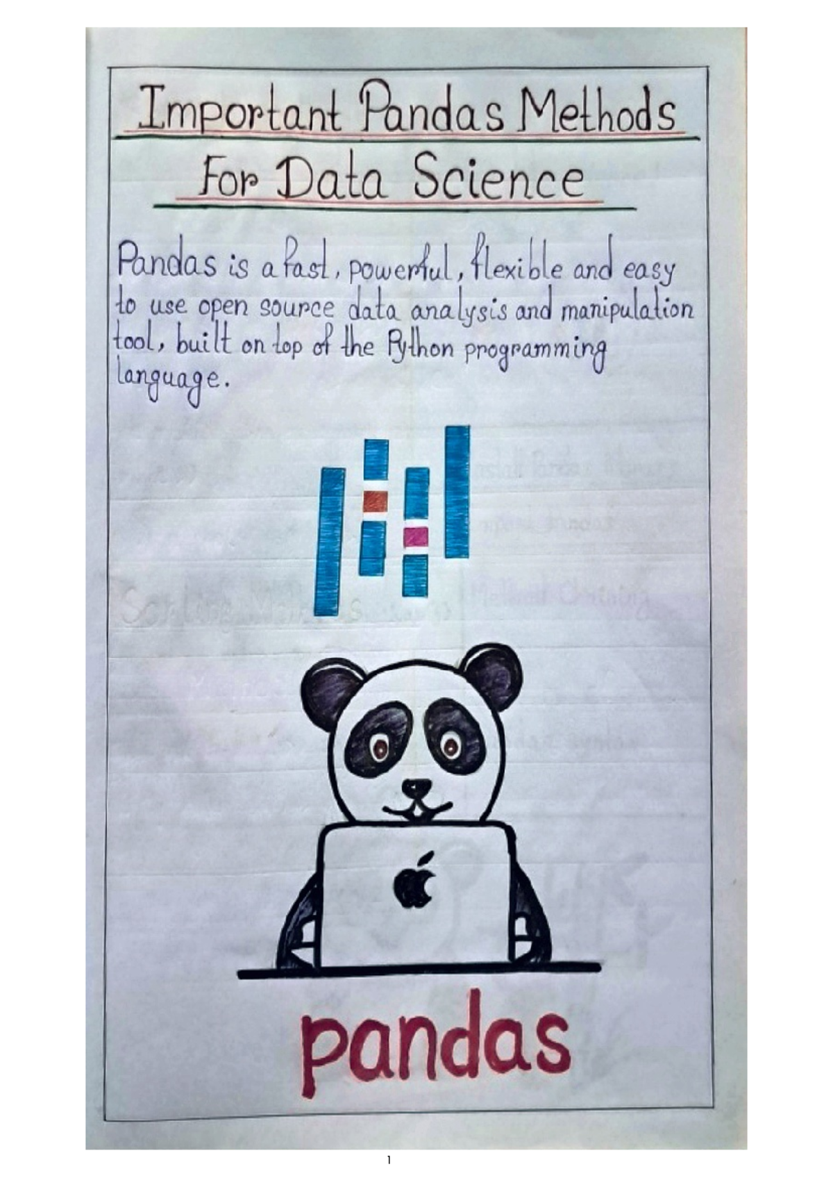 Pandas Methods for Data Science (DS101) - Comprehensive Notes - Studocu