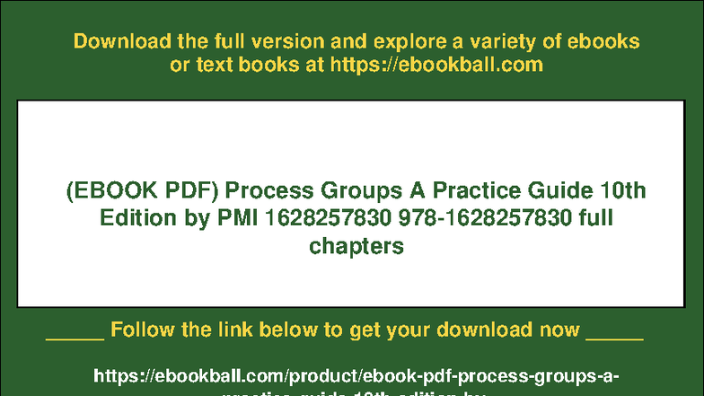 14171 - Process Groups: A Practice Guide (10th Ed.) by PMI - Studocu