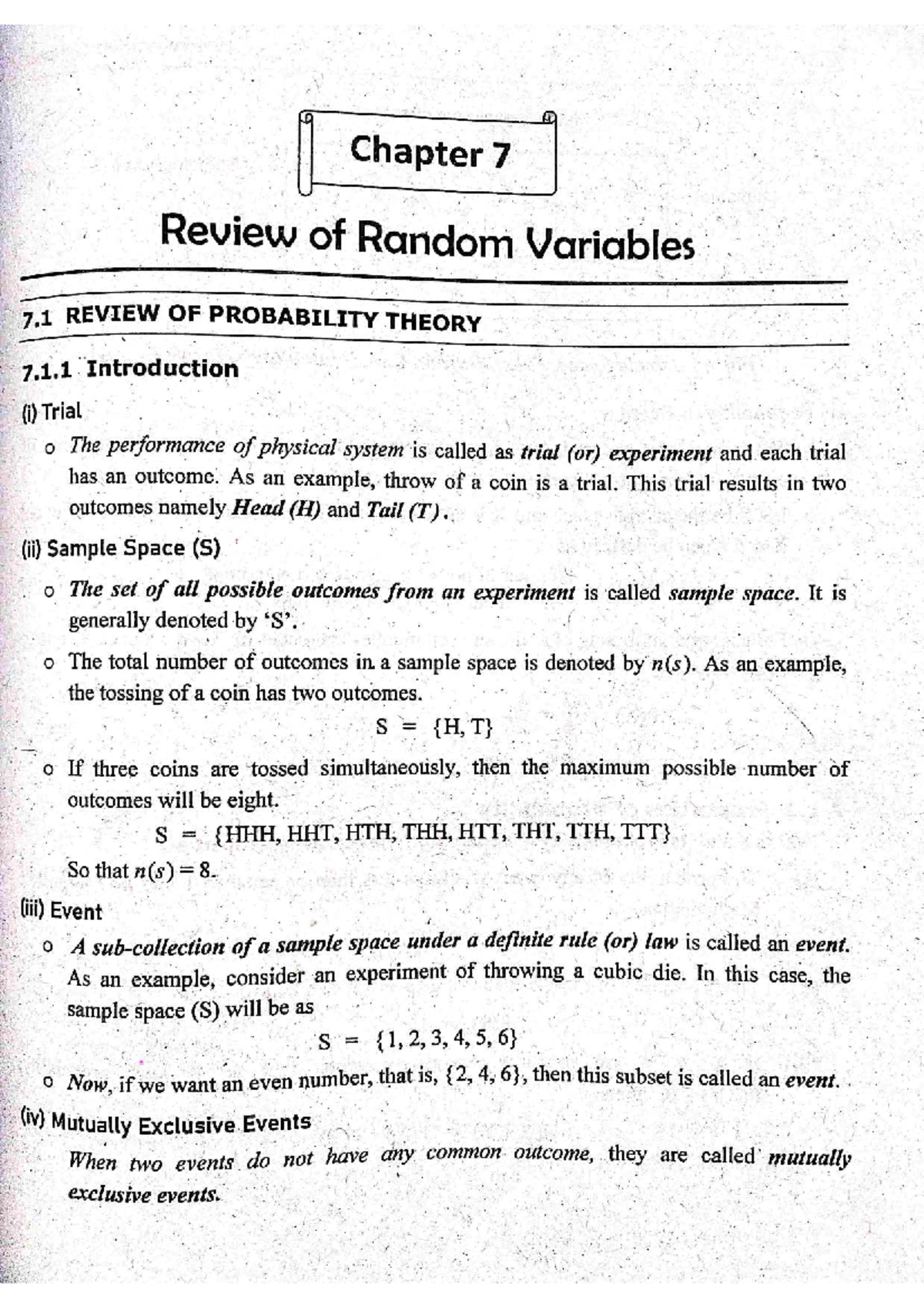 CS UNIT02 - Chapter 7 Review of Random Variables and Probability Theory ...