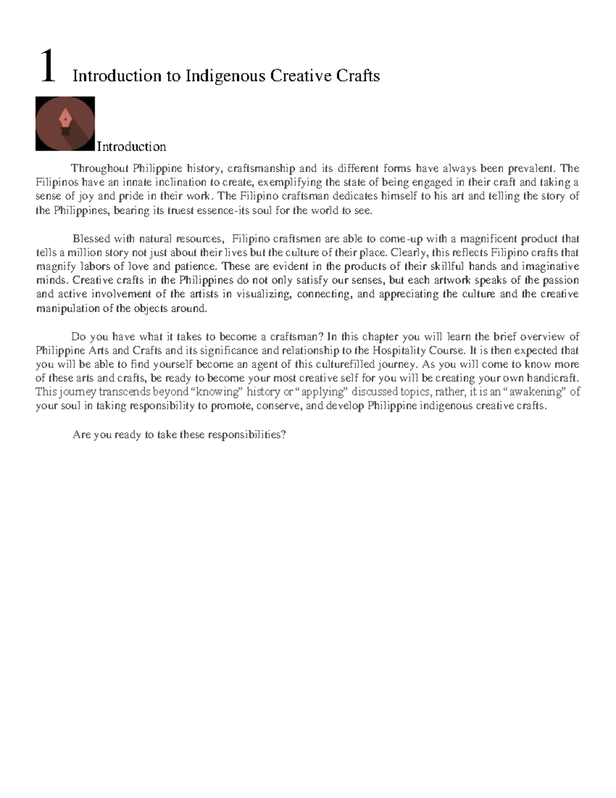 ICC - Lesson 1: Overview of Indigenous Creative Crafts in the ...