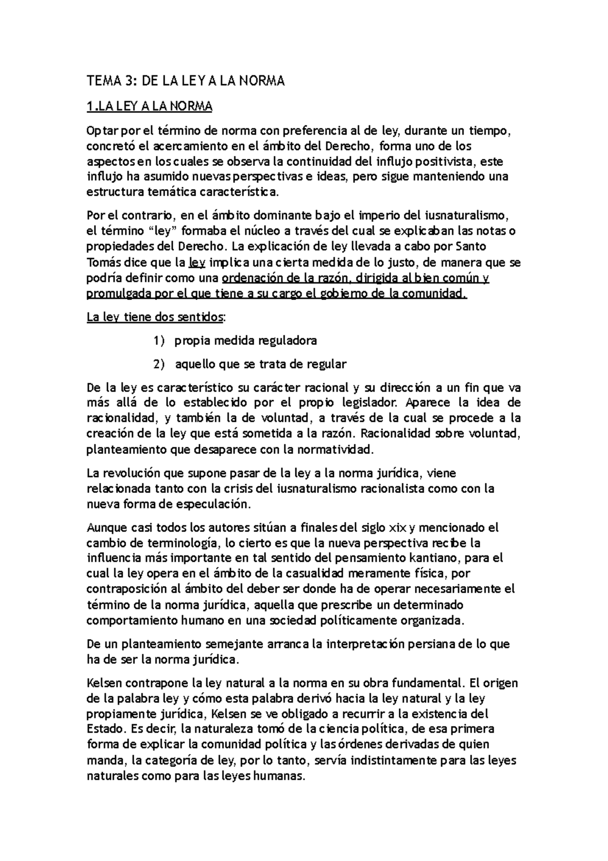 TEMA 3: De la Ley a la Norma en Derecho - Prof. C. Martínez-Sicluna ...
