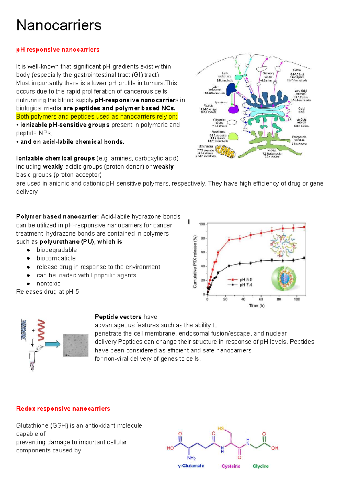 Stimuli Responsive Nanocarriers: pH and Redox Mechanisms in Drug ...