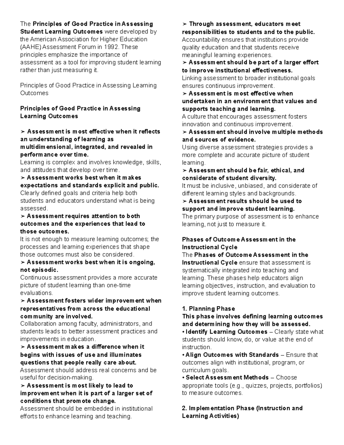 AOSL 101: Principles of Good Practice in Student Learning Assessment ...