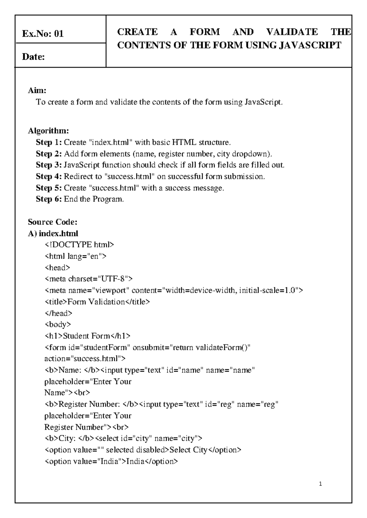 FS Lab: Form Creation & Validation, Fetch API, NodeJS Server Setup ...