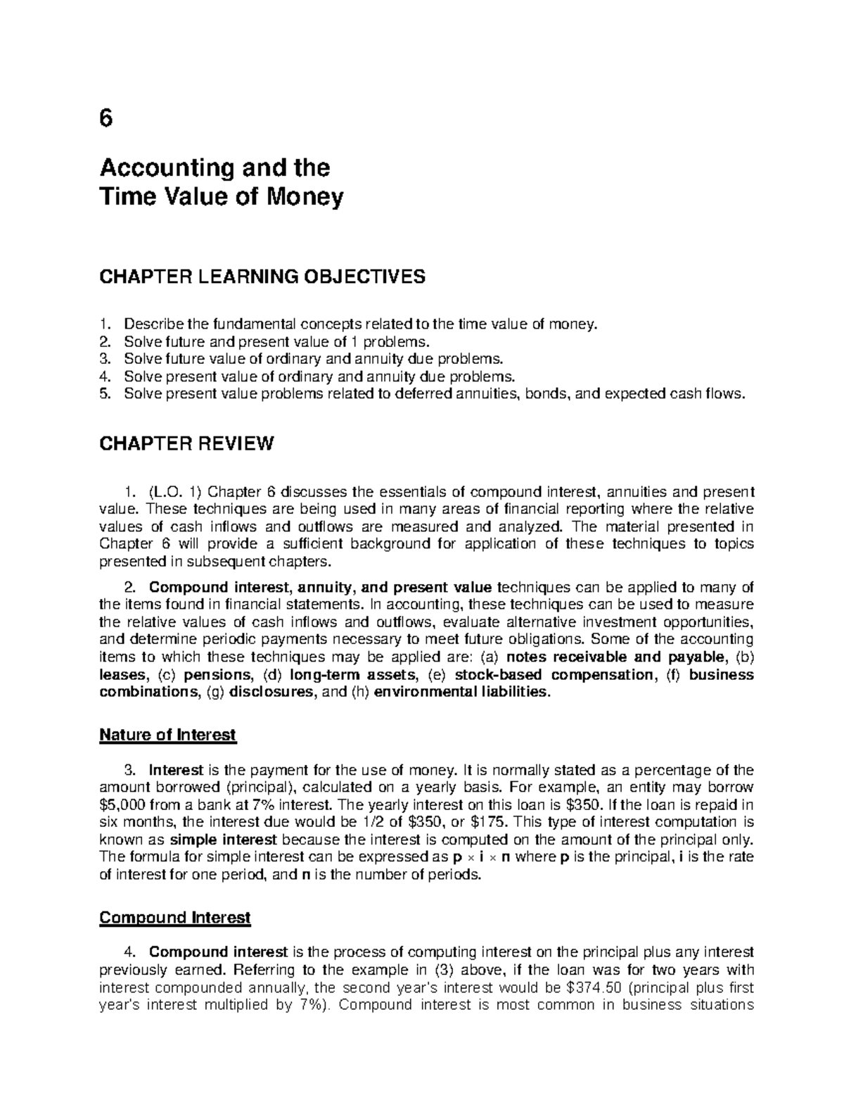 Ch 6 Study Guide: Accounting Concepts & Time Value of Money - Studocu
