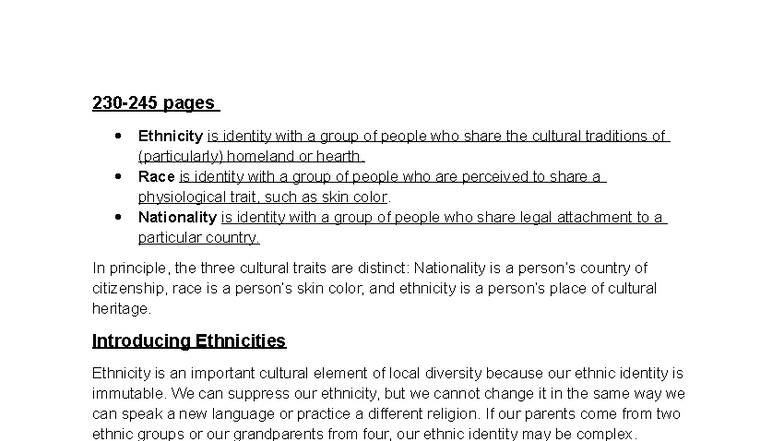 Dyrt 13 Notes: Understanding Ethnicity, Race, and Nationality - Studocu
