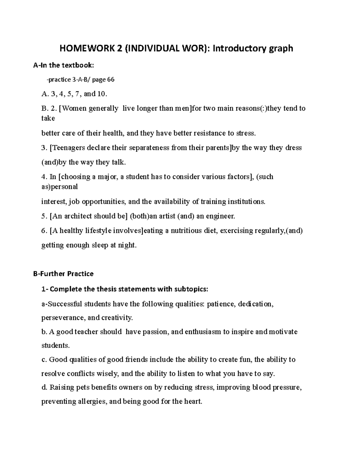 Homework 2-Introduction - HOMEWORK 2 (INDIVIDUAL WOR): Introductory ...