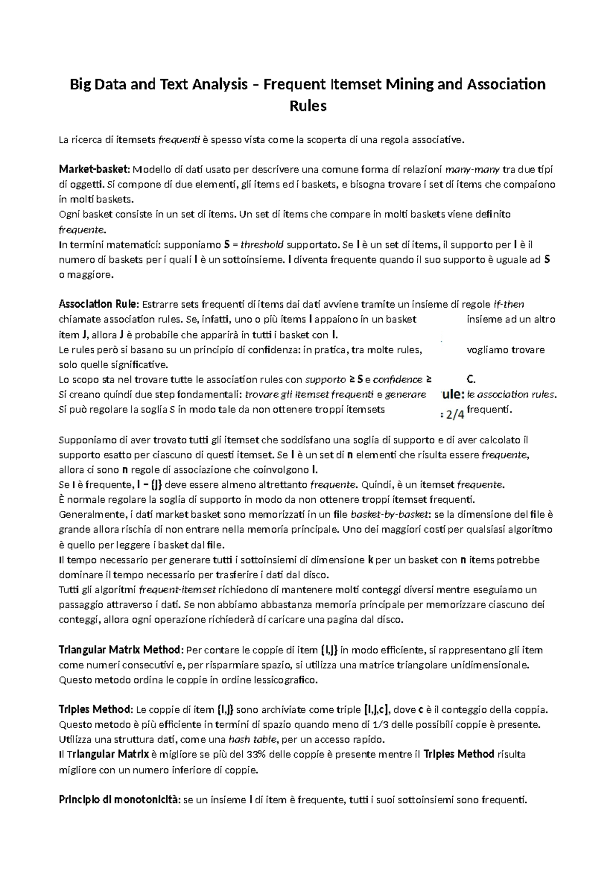4 Big Data and Text Analysis – Frequent Itemset Mining and Association ...