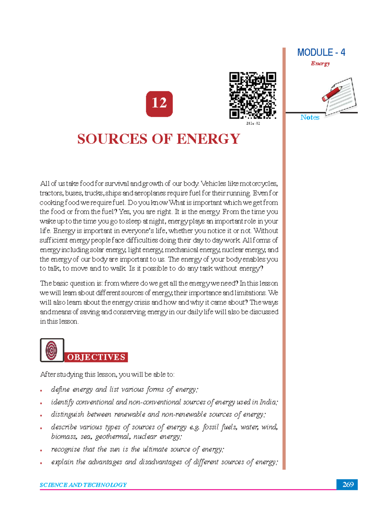 MODULE 4 Energy Sources: Comprehensive Notes on Energy Types and ...