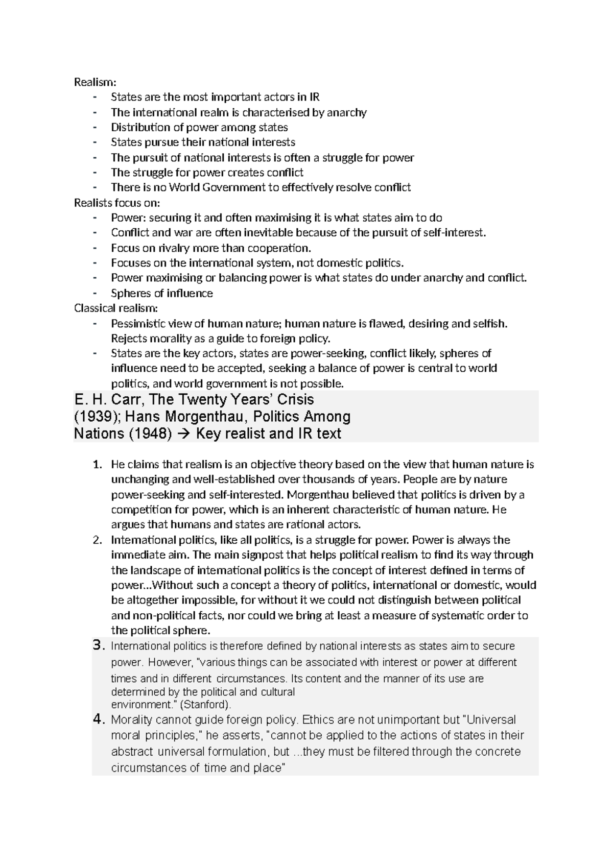 IR 101: Realism in International Relations - Power, Conflict, and ...