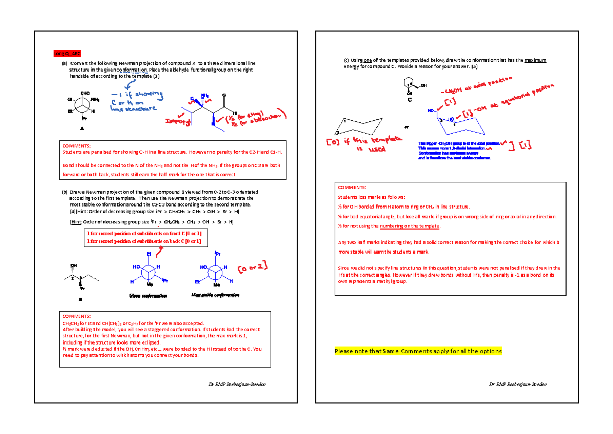 2021 Class Test 4 Long Questions - Organic Chemistry Concepts - Studocu