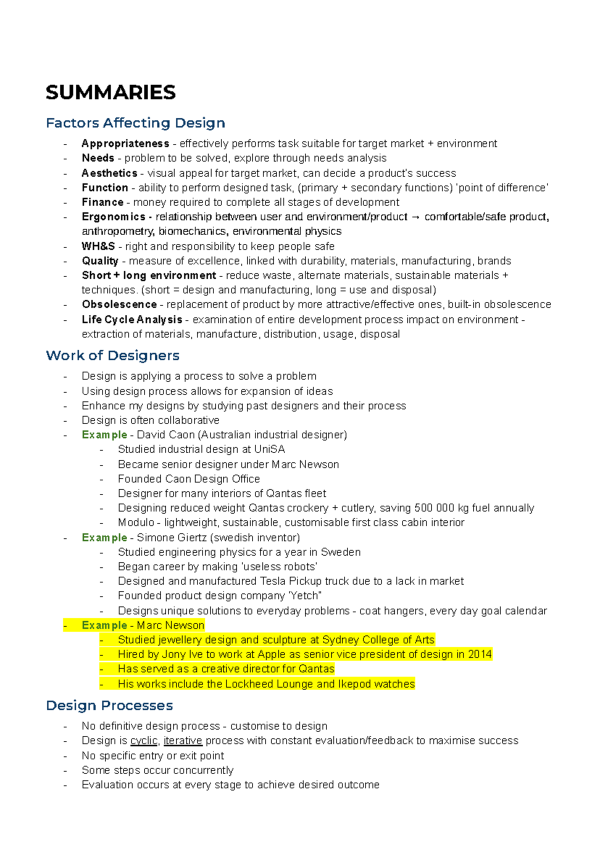DES 101 Final Exam Notes: Key Factors in Design and Innovation - Studocu
