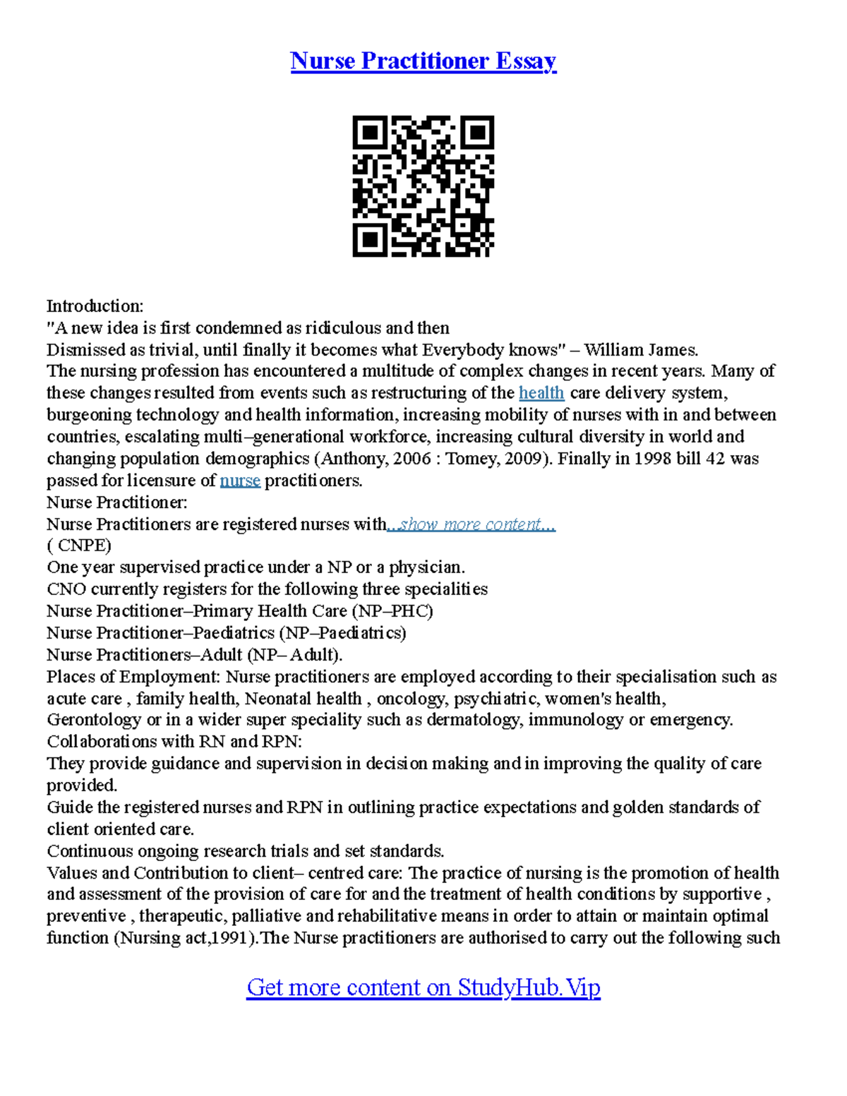 Nurse Practitioner Application Essay: Insights and Motivations for MSN ...