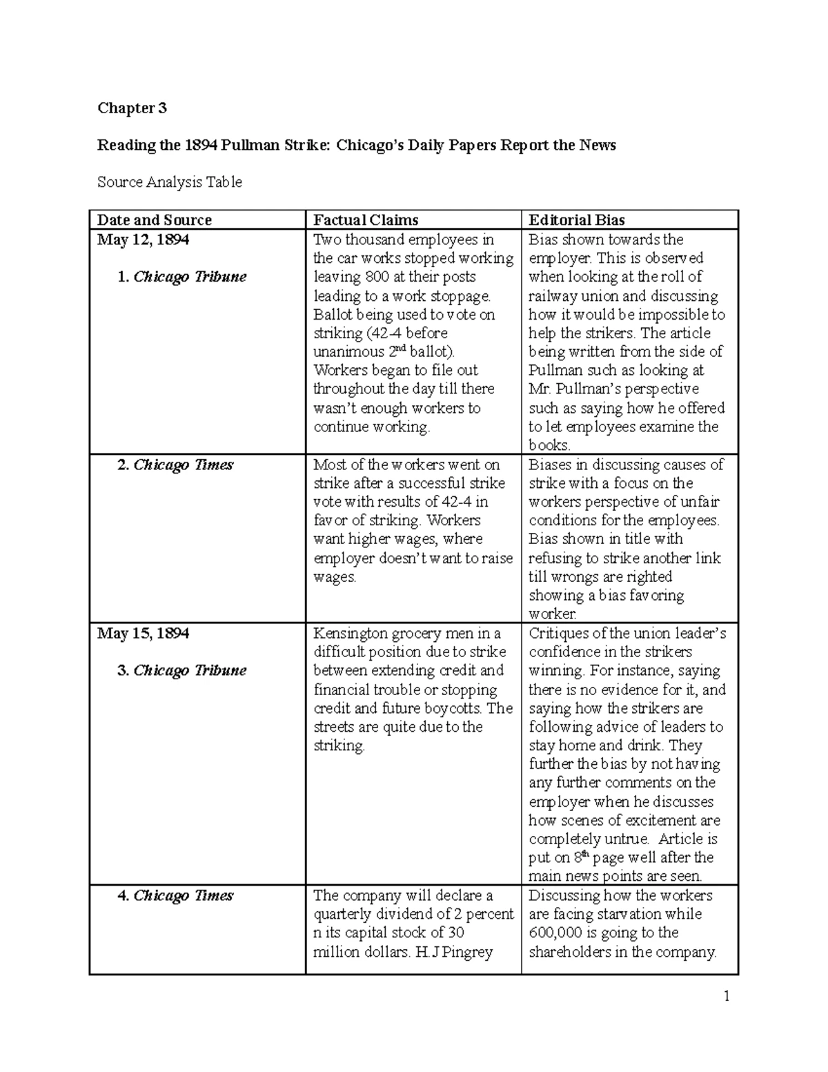 B+S Chapter 2 Source Analysis Table - Chapter 2 Picturing a Western ...