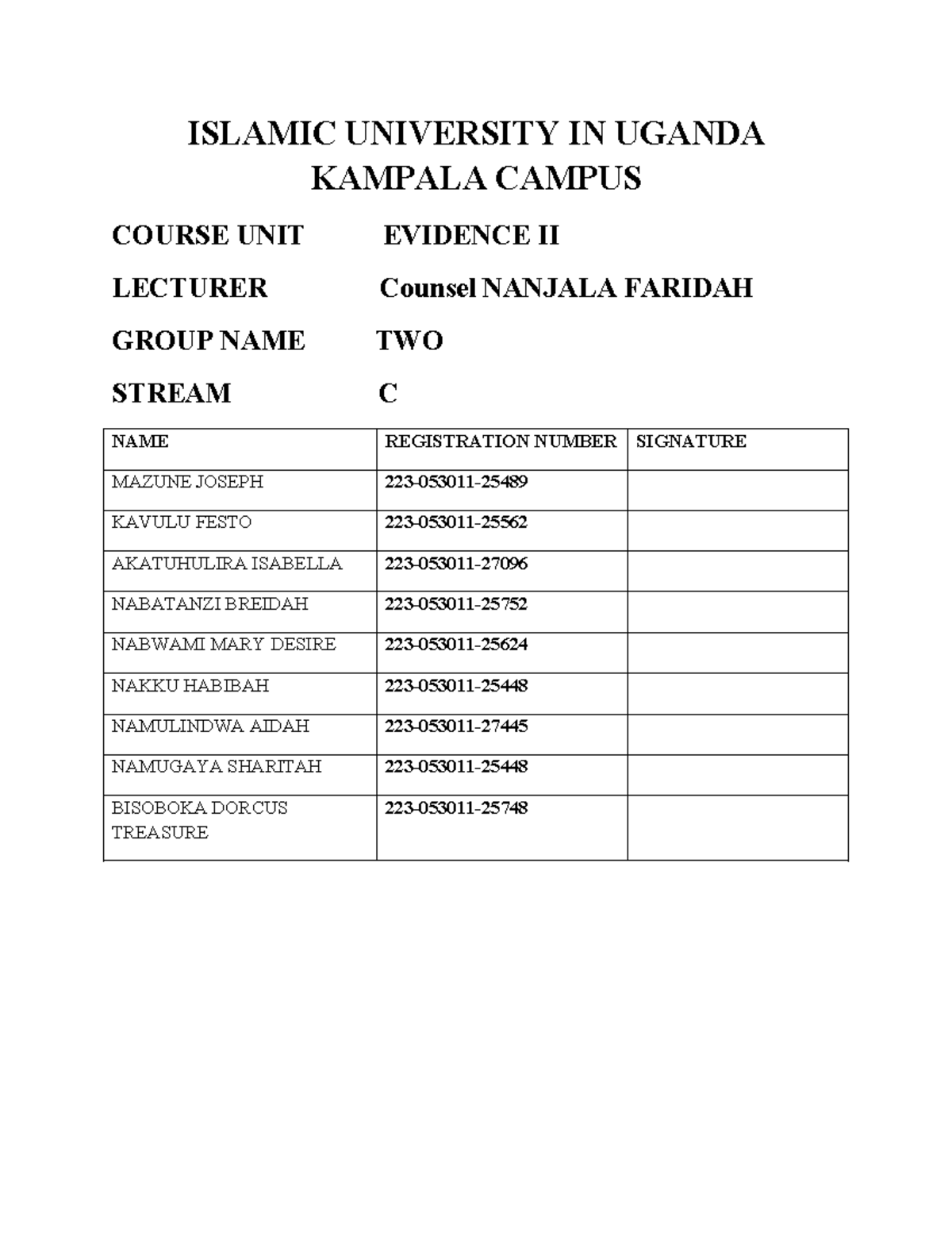Evidence II Final Coursework - Burden and Standard of Proof - Studocu