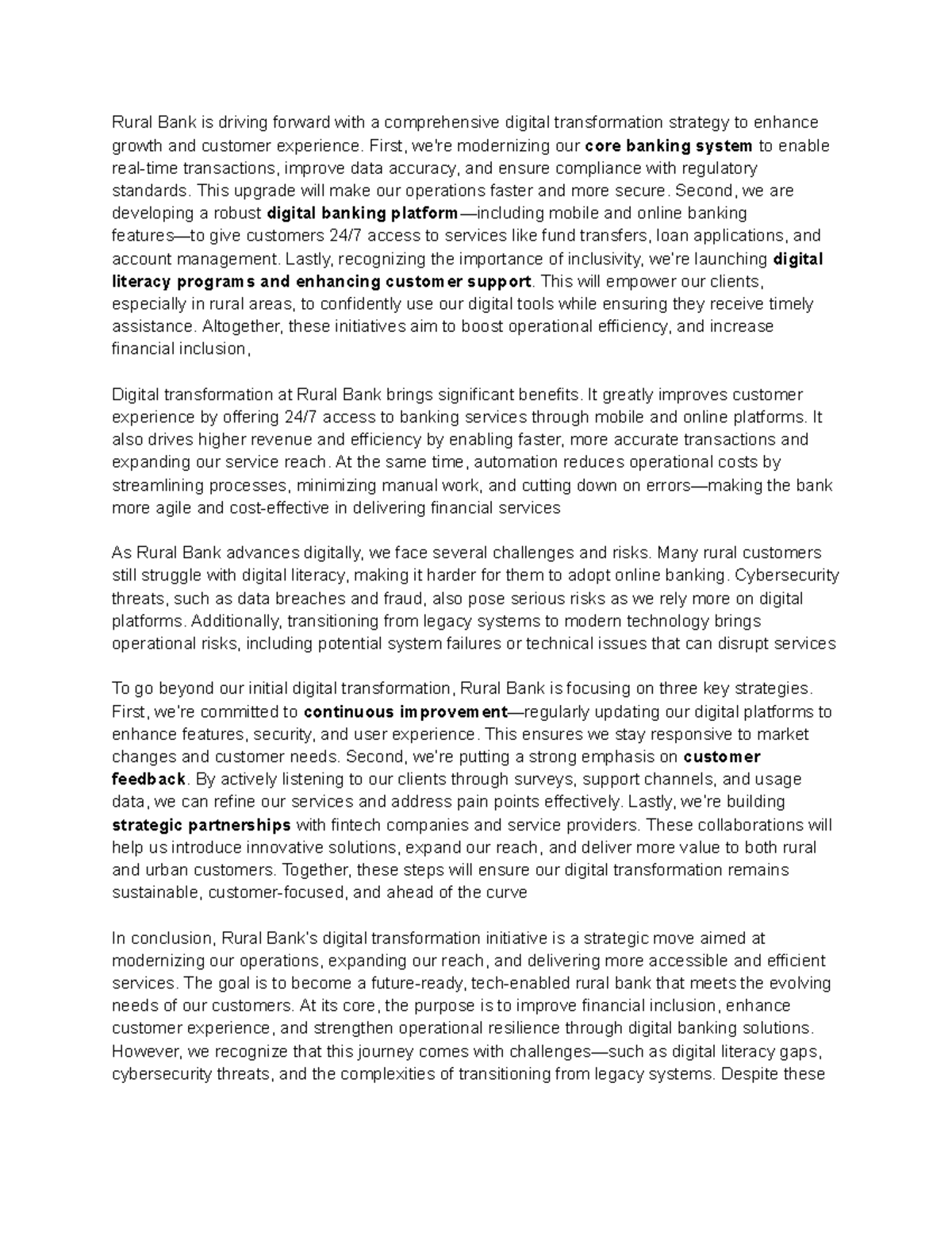 Rural Bank Digital Transformation Strategy: Enhancing Growth ...