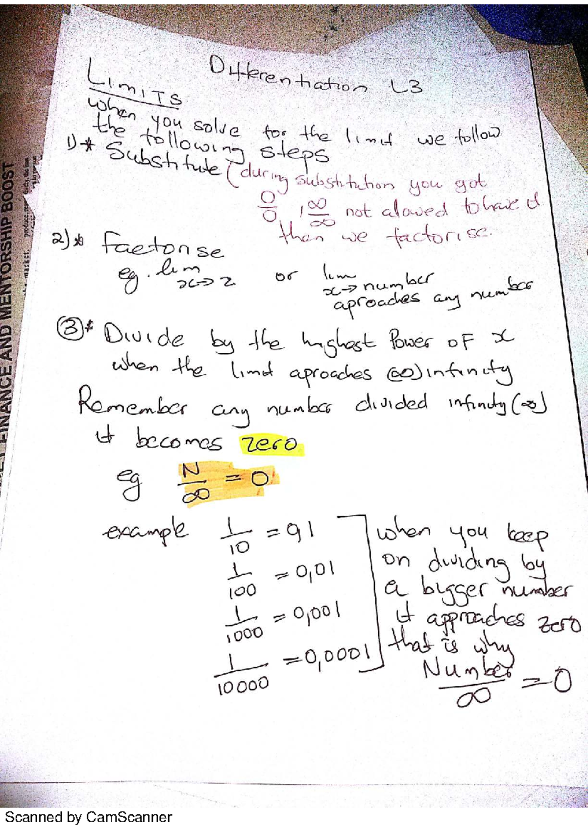 Mathematics L3 - Differentiation: Understanding Limits and Rules - Studocu
