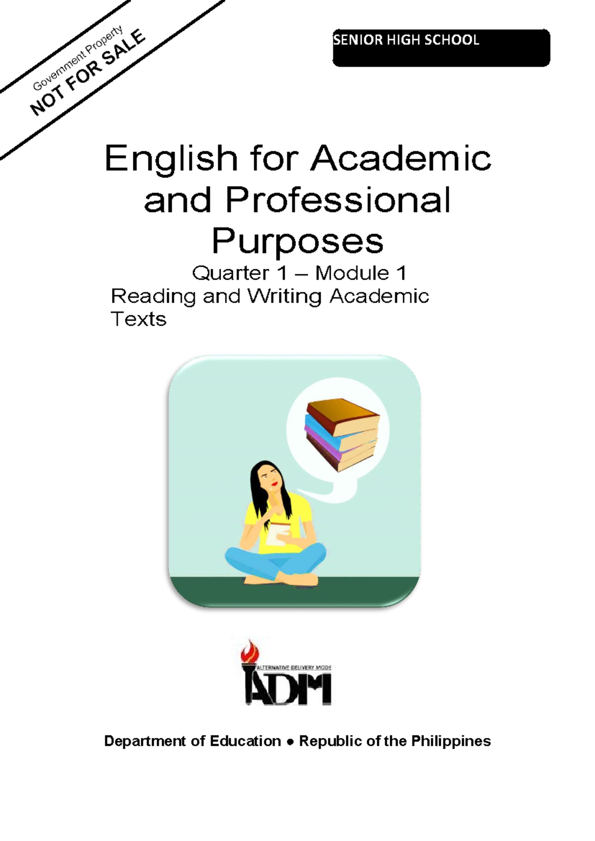 EAPP Q1 M1 - Reading & Writing Academic Texts Module - Studocu