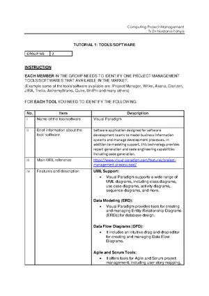 Week 7 Tutorial 1: Project Management Analysis & AON Diagrams (ISP640 ...