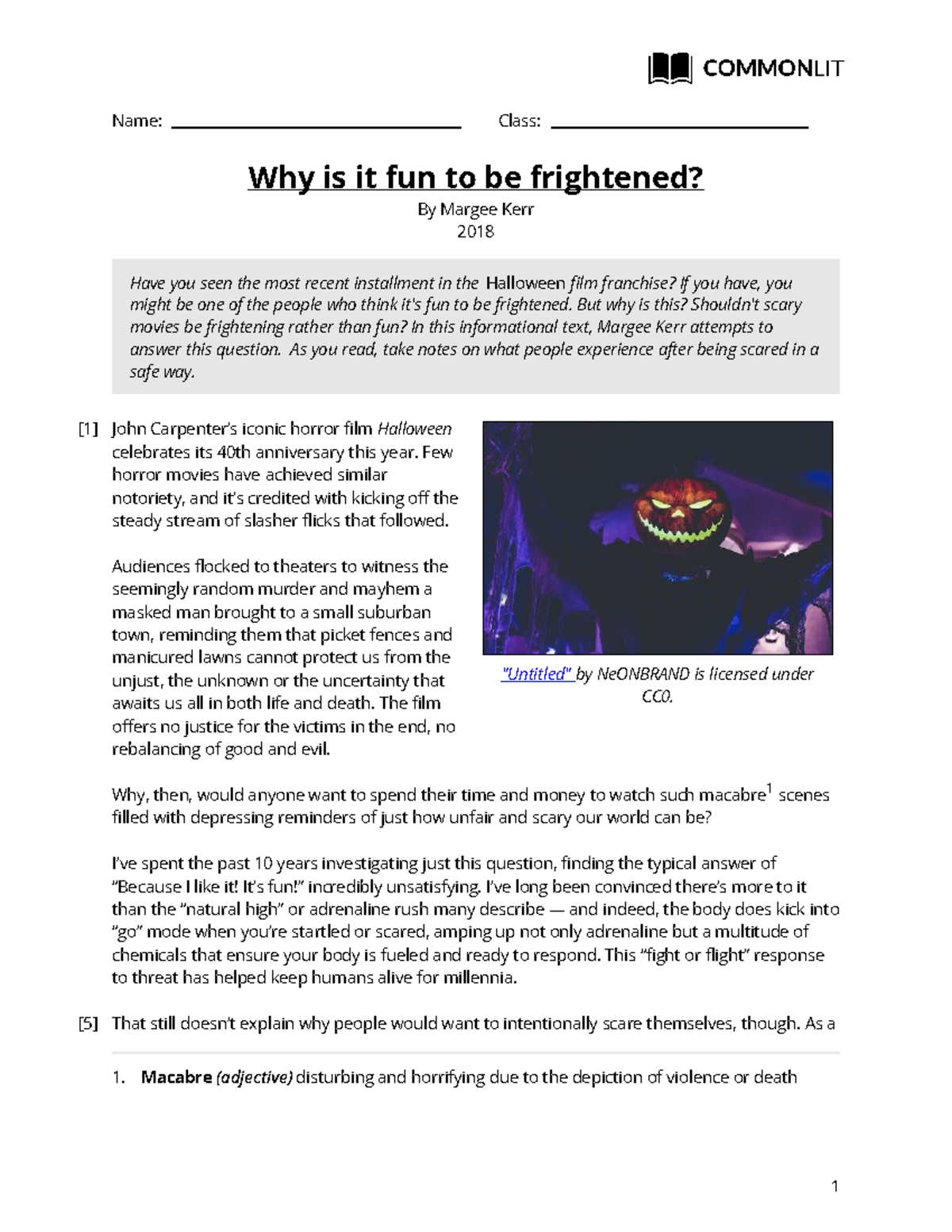 ENG 200: Why We Find Joy in Being Frightened - Analyzing Safe Scares ...