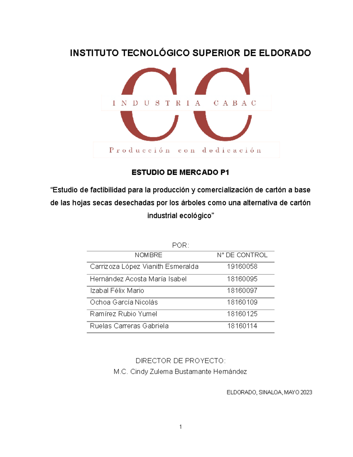 Estudio de Mercado para Producción de Cartón Ecológico P1 - Studocu