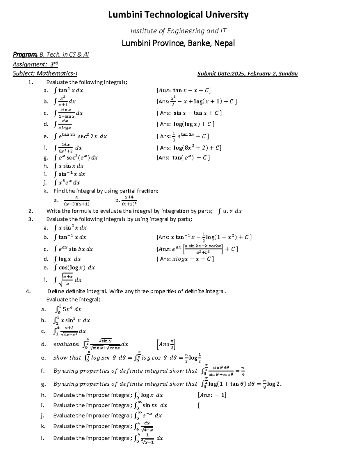3 rd asssignment - assignment - Lumbini Technological University ...