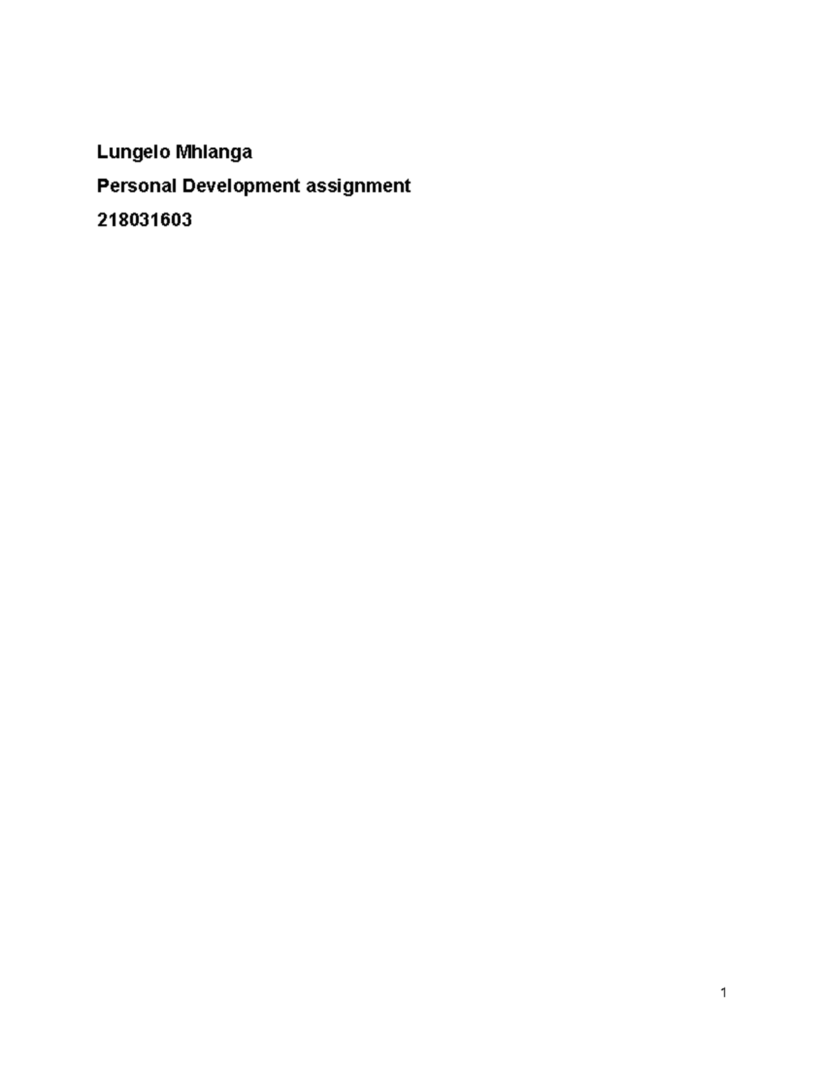 Personal Development Assignment 218031603: SOAR Analysis for Career ...