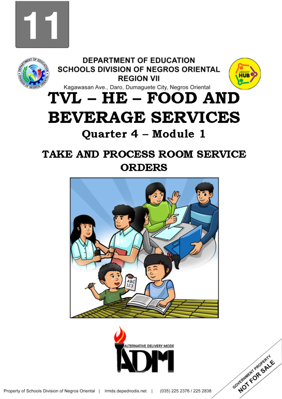 QRT4 Lesson 5: Taking & Processing Room Service Orders in FBS - Studocu