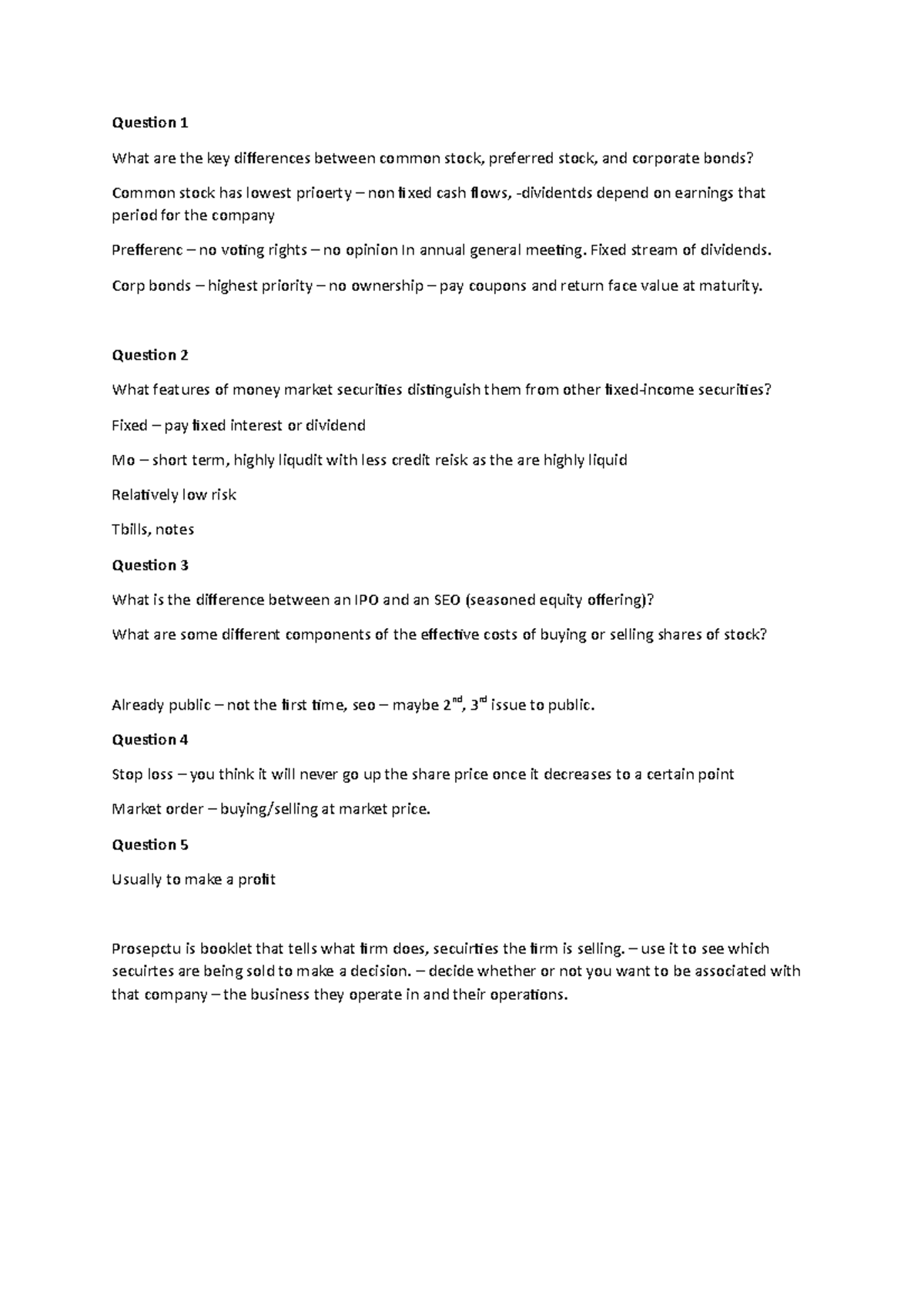 FIN 301 Tutorial Answers and Workings for Week 3 - Studocu