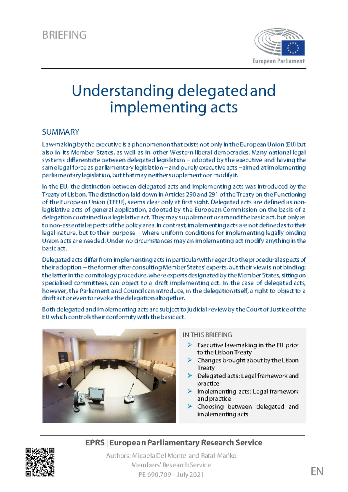 Understanding Delegated vs Implementing Acts in the EU Framework ...