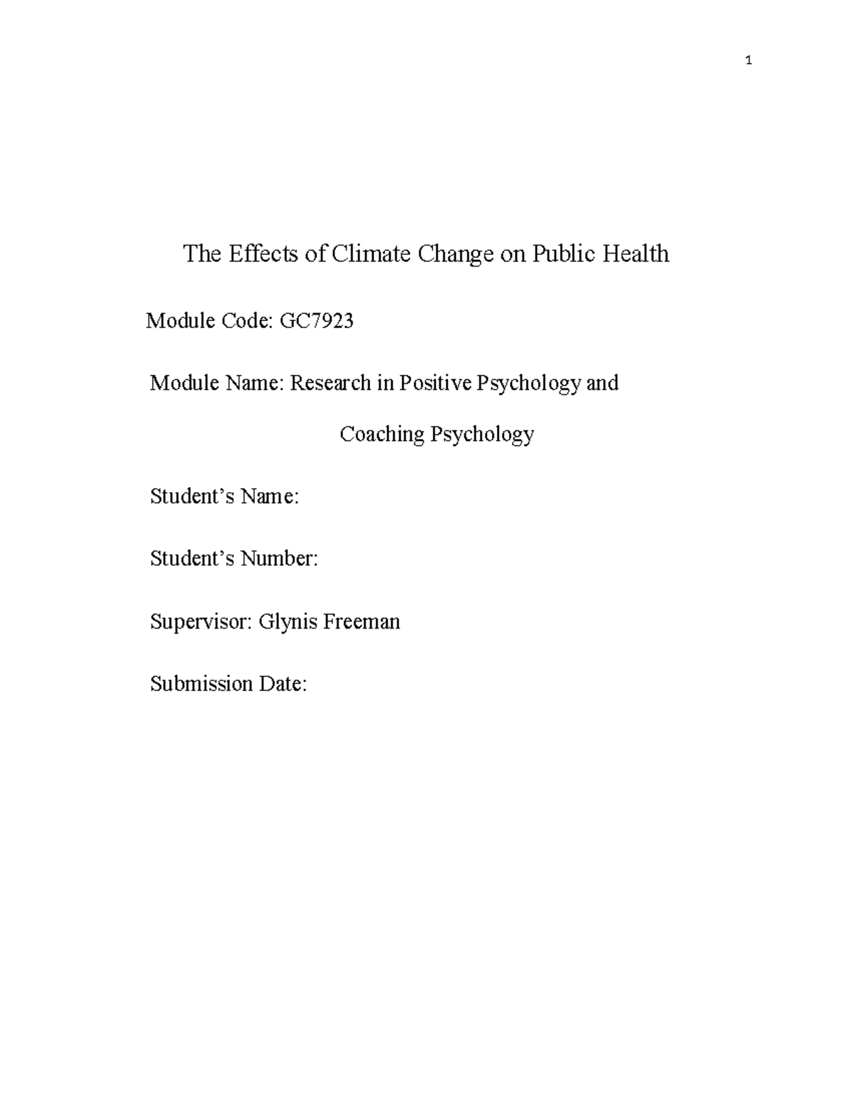 GC - LECTURES: Effects of Climate Change on Public Health - Studocu