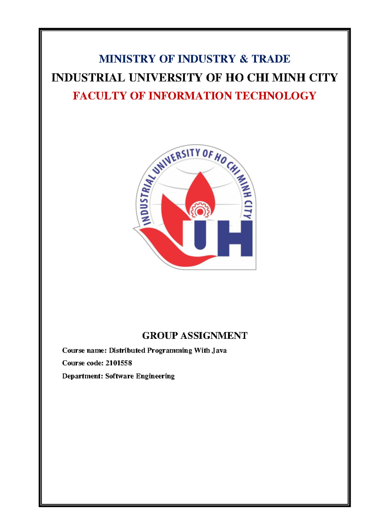 42e1 2101558 Distributed Programming With Java Group Project Guidelines ...