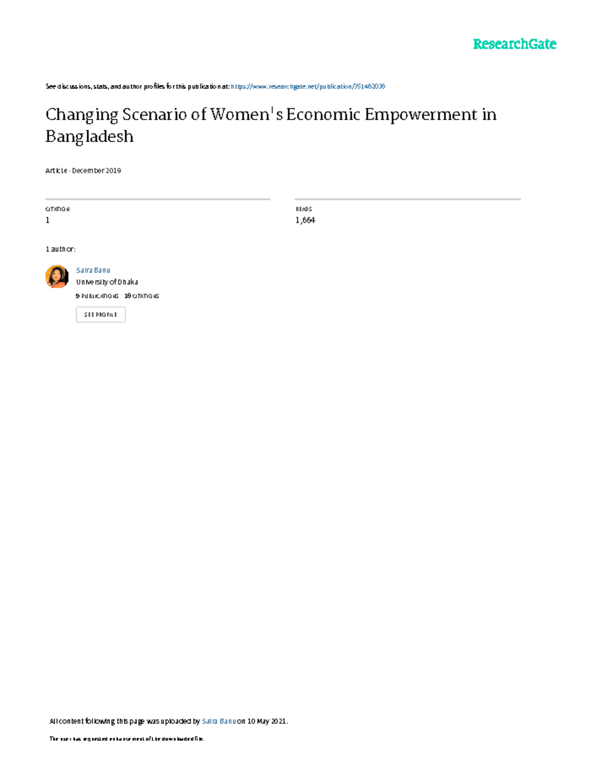 Changing scenario of women s economic empowerment in bangladesh - See ...