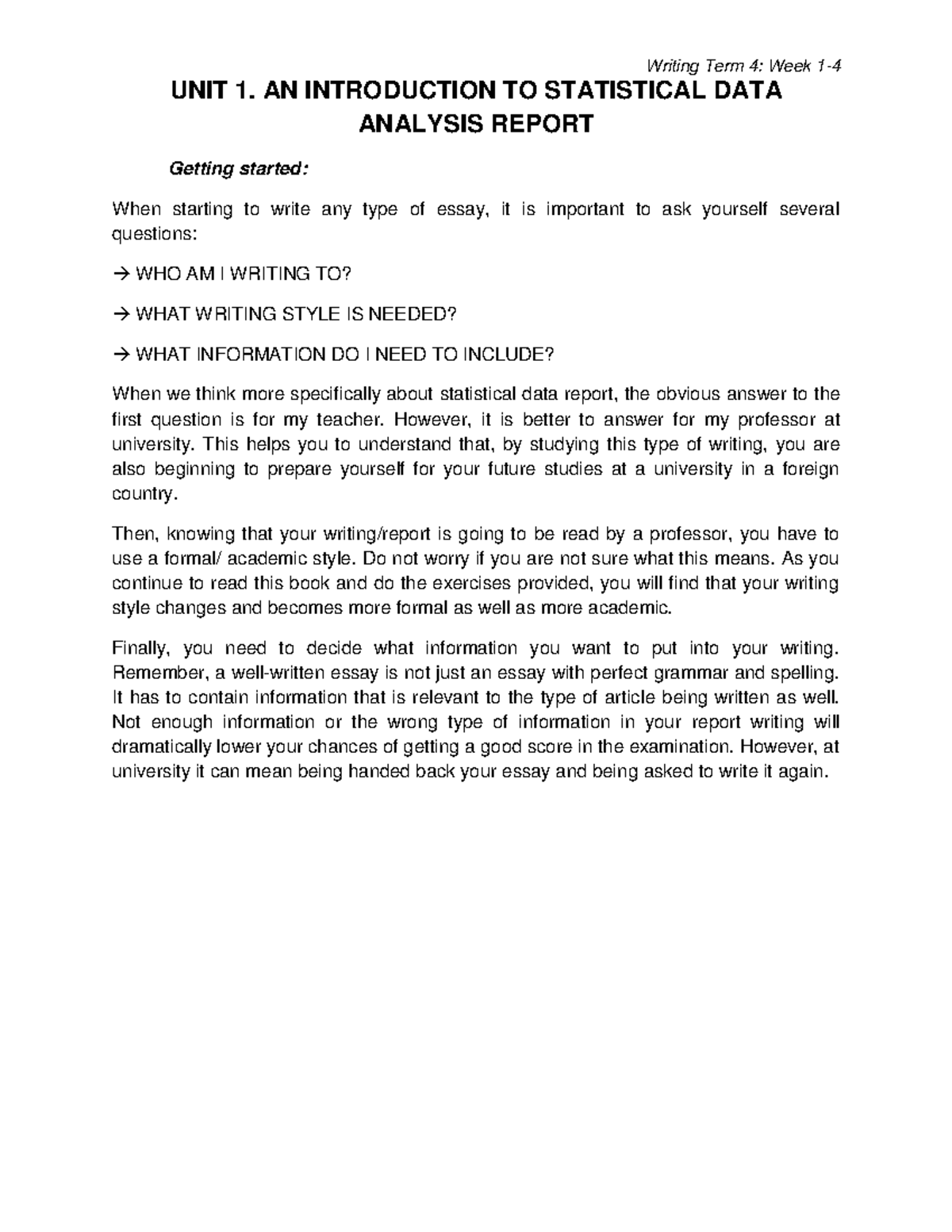 IELTS Task 1 Analysis Report: Writing Techniques for Success - Studocu