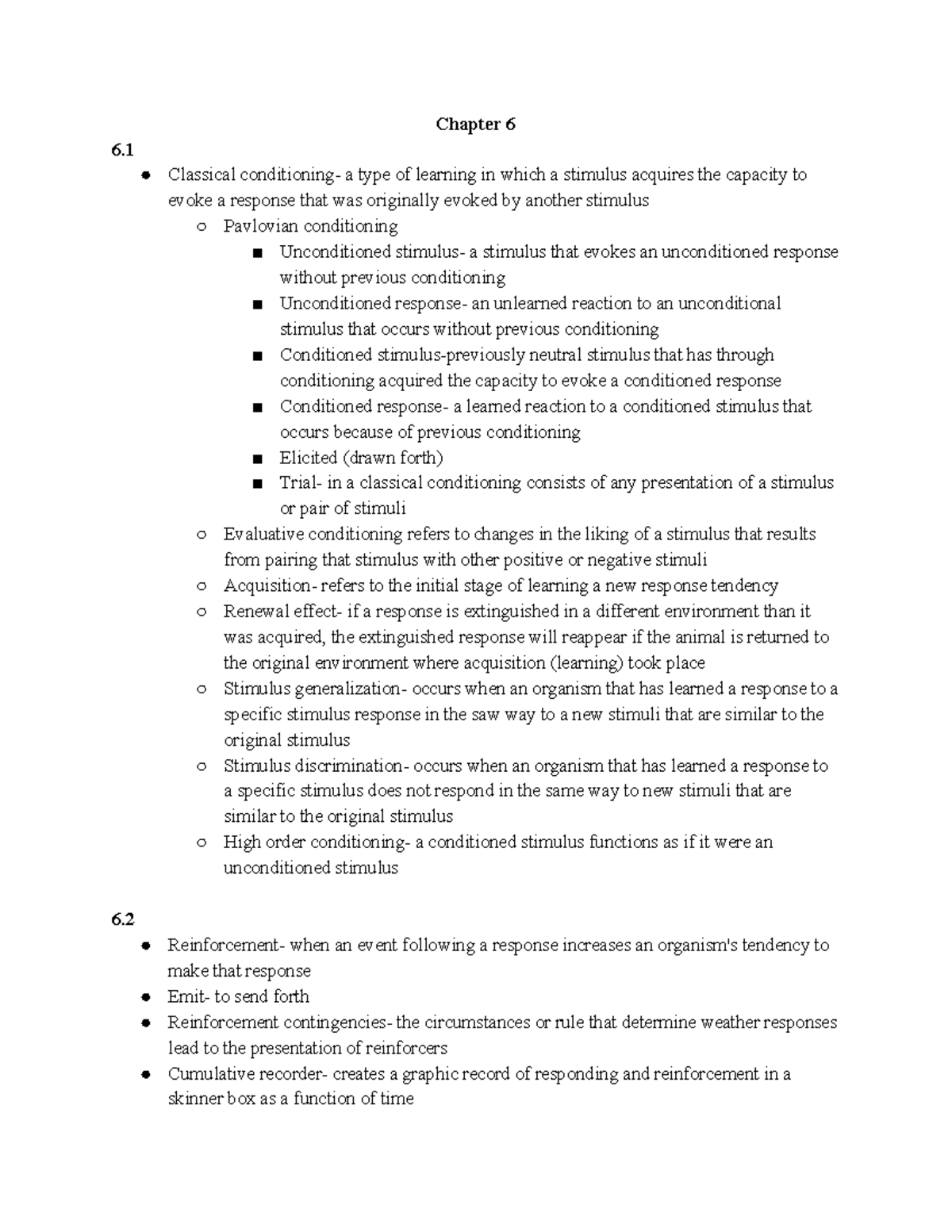Chapter 6 Summary - Classical & Operant Conditioning in Psychology ...