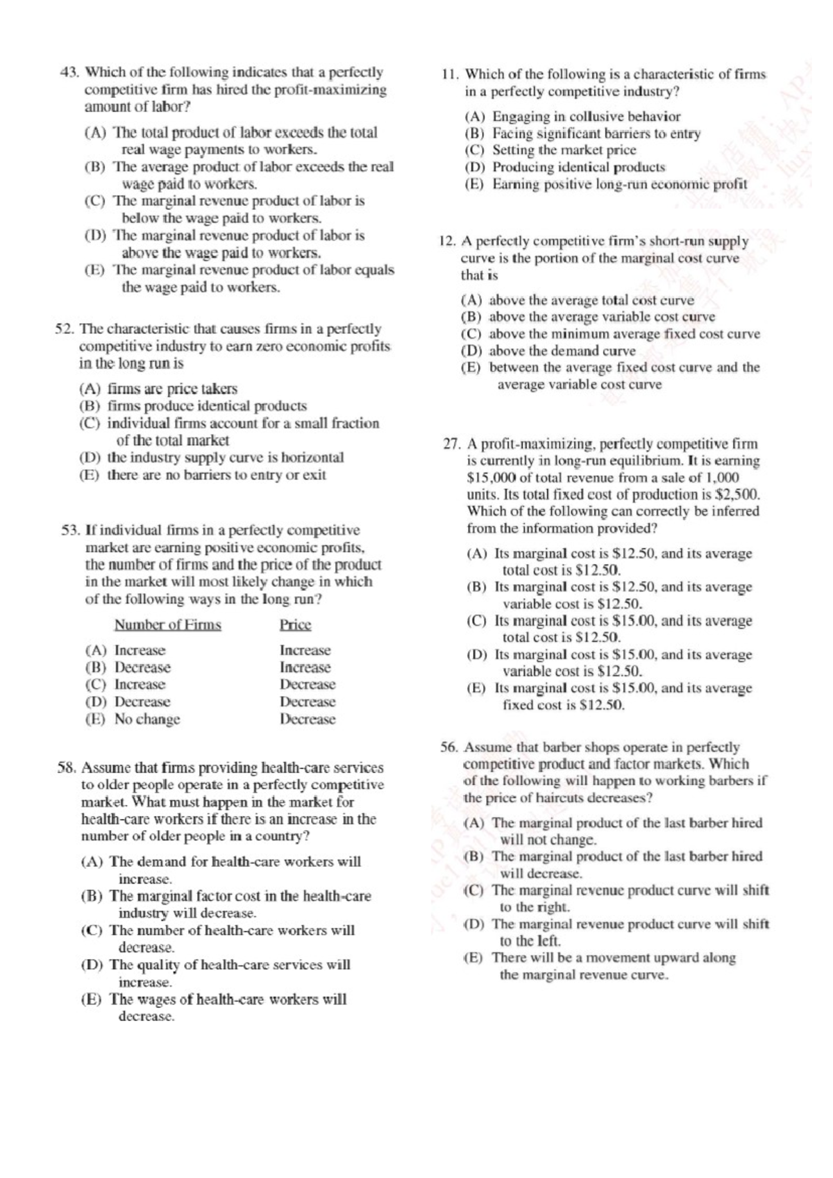 Unit 3: Perfect Competition - Key Concepts and Characteristics - Studocu