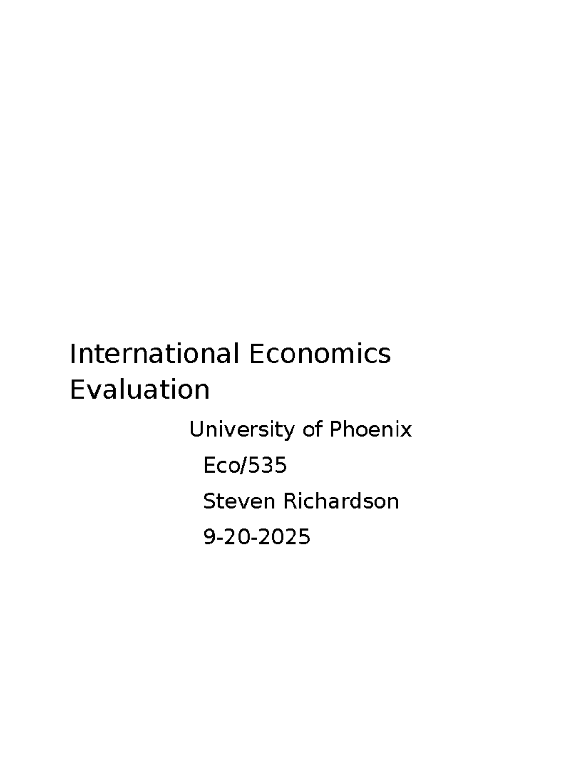 INTL ECON 101: Impact of Recent US Trade Policy Changes on Global Trade ...