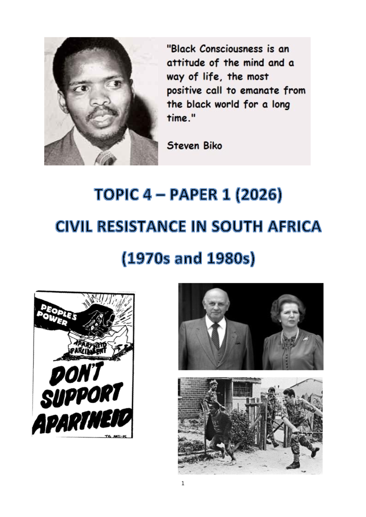 Civil Resistance in South Africa: 1970s-1980s Overview (HIST 2026 ...