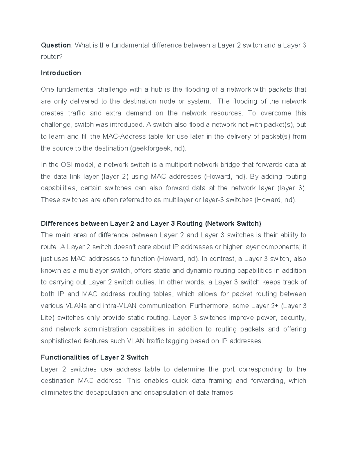 CS2204 Unit 5 Learning Journal: Layer 2 vs Layer 3 Switches Explained ...